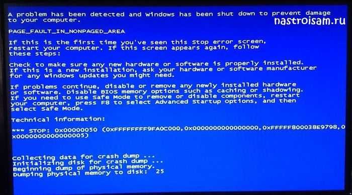 Stop 0x0000050 windows 7