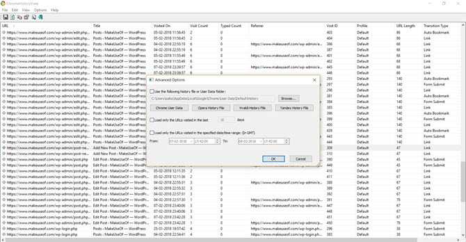 Как экспортировать историю браузера Chrome в HTML, CSV или TXT